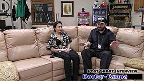 i'm backstage with mara luv at tampa uni spreading shaved pussy with vibrator in latex