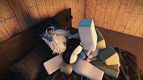 Monster cock pounds Roblox big ass