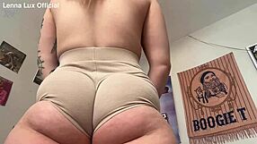 thick blonde slut jiggles her fat ass while teasing your throbbing cock