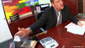 Think you could handle this busty teen secretary sucking and fucking boss's monster cock at work?