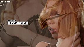 Oh fuck yes! Dripping creampie floods naughty maid Holly Molly!