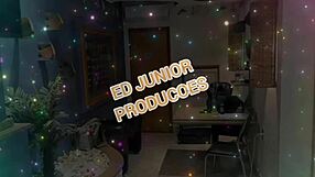 casada bounces bareback on ed junior's huge cock in red sheer outfit full view