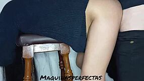 POV: Horny Latina begs for deep penetration, squirts hard, takes cum on her big ass