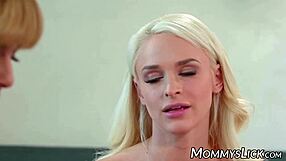 Mommy Milf Begs Stepdaughter to Lick Her Pussy in Wild Lesbian Scissoring!