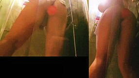 shower time with my dildo feels so good trans style
