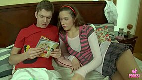 Beautiful blonde bombshell Nora f takes Milo p's hot cumshot on her face