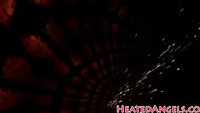 devilish goth punk pierced cunt drilled monster cock cumshot