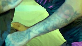 Tattooed Rocker Pounds Girlfriend's Big Ass and Tits Hardcore