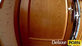 Can't believe brunette's small tits take hard friend fucking!