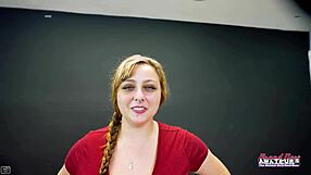 bewitching blonde gwen deepthroats for halloween cum facial swallow