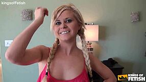 Handsome Guy Charms Excited Blonde Teen Girl