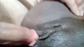 HORNY BLACK MODEL GAGGED HANDCUFFED RIDES DICK GLASS DILDO PUSSY PLAY