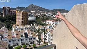 Watch her finger ass to pussy in the cable car!