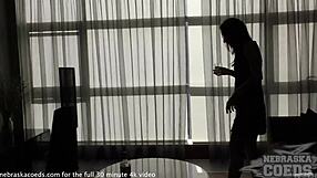 Nude Model Shadow Dances Masturbates Dirty