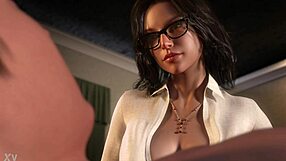 skinny glasses girl rides monster cock cowgirl till cumshot game