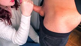 i love giving plump redhead teen sloppy deepthroat on public balcony