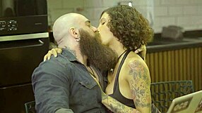 Tattooed Rocker Pounds Girlfriend's Big Ass and Tits Hardcore