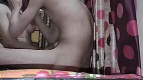 Daring Window Fuck of Cute Bhabhi Bent Over with Moans and Cum