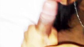 stepsister sucks stepbro's cock then rides it rough and hard!