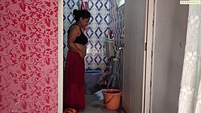 Devar surprises bhabhi post shower rams her hard with hindi dirty talk