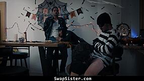 ouija board swaps stepsiblings into hardcore orgy fucking riding bent over