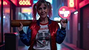 granny harley quinn cosplay slut drilled missionary then creampied close up