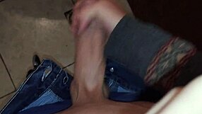 home alone turns into sneaky solo masturbation with boss nearby watching