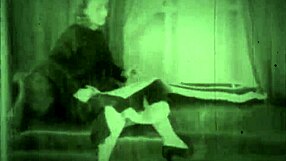 dark lantern uncovers hairy retro pussies and natural tits!