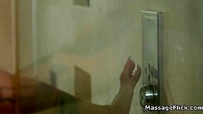 Drilling big tit asian masseuse deep in steamy shower