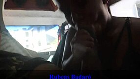 old big cock guy stretches tight milf pussy in moving motorhome