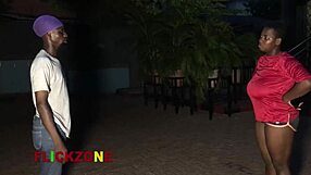 Chubby ebony neighbor oils up for wild sex and sports love