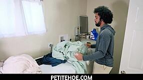 petite maid honey hayes serves client james angel quick