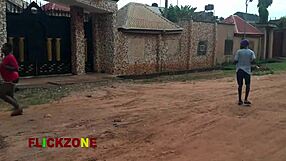 Chubby ebony neighbor oils up for wild sex and sports love