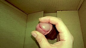 my ex boyfriend surprised me by sending his cock in a box of old things with close-up shots and cum details