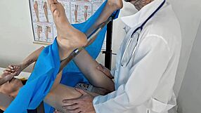 ginecologista fingers teen patient's ass then fucks hard