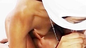 stepsister sucks stepbro's cock then rides it rough and hard!