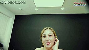 bewitching blonde gwen deepthroats for halloween cum facial swallow