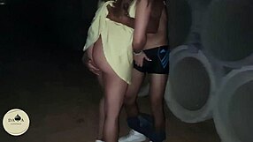 Public Works Fuck Lover Big Cock Creampie Amid Construction Bareback