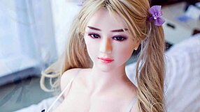 Blonde teen sexdoll's big tits hide tight anal secrets