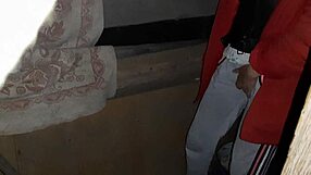 i caught step-aunt's hairy pussy cumming hard and kept staring