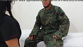 latina doctor milf seduces patient fucks wildly in military hospital