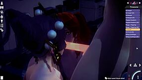 honey select 2 fmf threesome with nyotengu and kanna bent over doggystyle 😈🔥