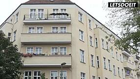 German maid teen cleans dorm room before roommate's closeup big cock encounter