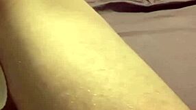 curious girl teases clit with buzzing magic wand solo squirt build