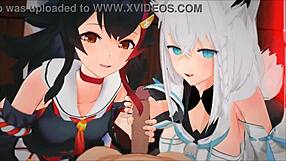 Fubuki Dominates Mio in Wild Cowgirl Creampie Ride