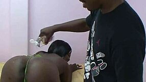 Black babe's juicy ass and huge tits party hard on this monster cock taxi ride