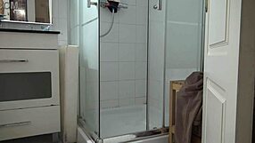 dude, stepson jerks watching stepmom's milf body in morning shower taboo