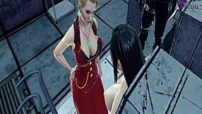tifa endures ocelot's brutal machine tit torment