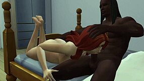 Redhead hotwife's ass wrecked by massive black cock anally