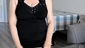 stepmom's huge tits heave as she delivers on stepson's lingerie toy promises pov